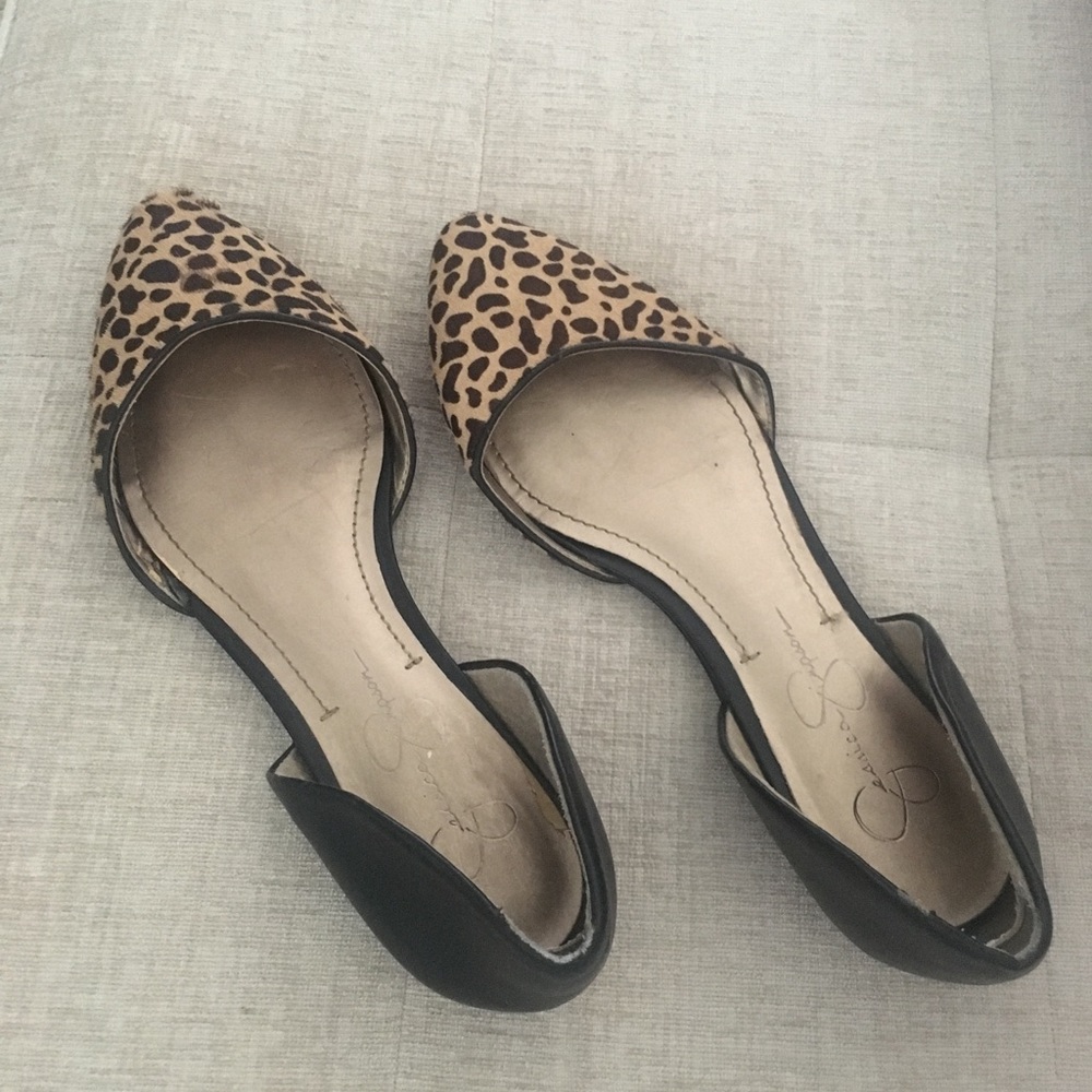 Jessica Simpson leopard flats. Size 7.